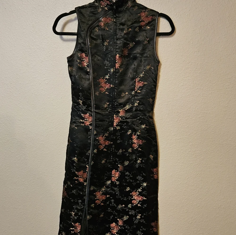 H&M Women's Size 4 Sleeveless Black Floral Dress - Picture 6 of 7